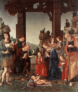 Adorazione dei pastori, anno 1510 circa, olio su tavola, 224 x 196 cm., Galleria degli Uffizi, Firenze.